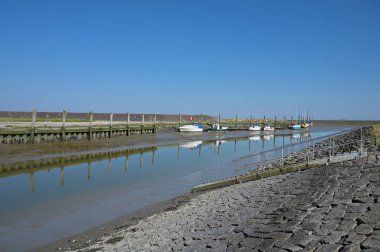 Tetenbuellspieker hamamında, Eiderstedt Yarımadası, Kuzey Denizi, Kuzey Frizya, Holstein, Almanya