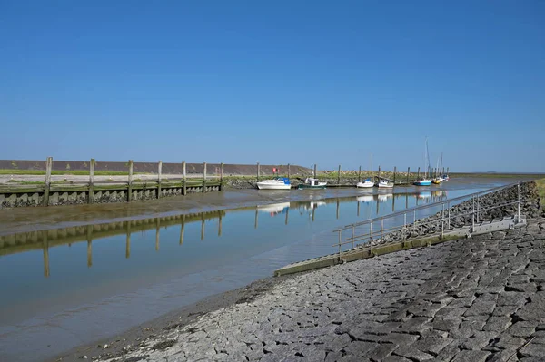 Tetenbuellspieker hamamında, Eiderstedt Yarımadası, Kuzey Denizi, Kuzey Frizya, Holstein, Almanya