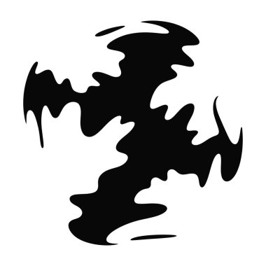  sanatsal soyut siyah mürekkep ya da sıvı sıçrama dinamik, girdap şeklinde çapraz tasarım yaratır., 