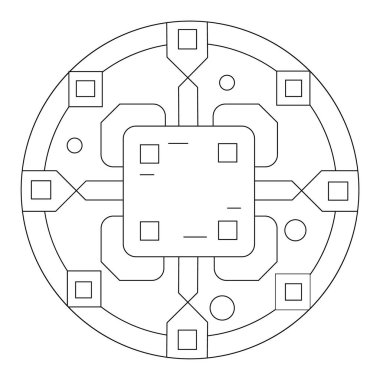Elektronik, Dijital Tahta İşlemcisi ve Elektronik Bağlantıları Teknolojik Şablon Tasarımında Gösteren Devre Mikroçip Anakart İllüstrasyonu
