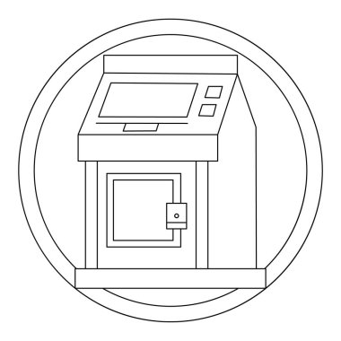 Güvenli İşlem ve Para Çekimi İçin Dokunmatik Ekran Terminali ile ATM Para Makinesi Büfesi