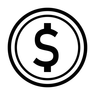 Finansal Tasarımlar İçin Dolar Simgesi Para Sembolü, Mali Grafik ve Ekonomik Değer Amblemi