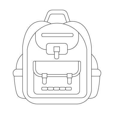 Okul Sırt Sırtı Çizgisi Sanat, Öğrenci Torbası Simgesi, Minimalist Eğitim Özeti, Sınıf Tedarik Vektörü