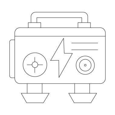 Elektrik Jeneratörü Enerji Makinesi Elektrik Hattı Sanat Simgesi