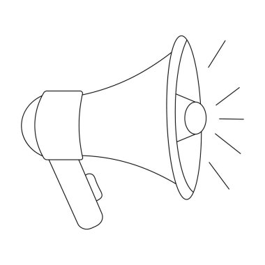 Megafon Hoparlörü Uyarı İletişim Ses Yayın Sözcüsünün dikkatine