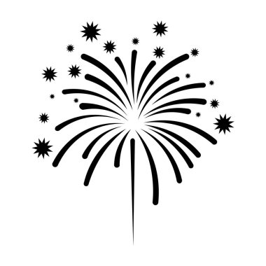 Kutlama ve Etkinlikler İçin Yıldızlar ve Parıltılı Havai fişek Patlaması
