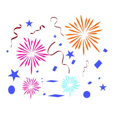 Renkli Havai fişekler, Kutlama Yıldızları, Eğlence, Parti, Şenlik