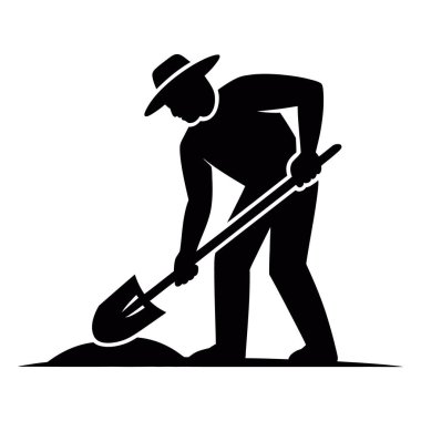 İşçi Kazı Kürek İnşaat Kılavuzu Kılavuz Kazı İşçisi Dışarıda