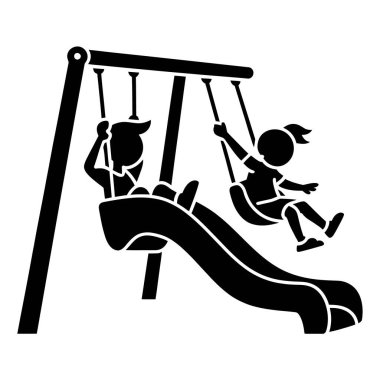 Çocuk Bahçesi Oyun Çocukluğu Eğlence Etkinliği Siluet Mutluluğunu Kaydır