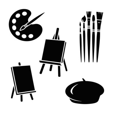 Palet Fırçası Easel Tablo Resim Sanatı Yaratıcılık Sanatçısı Araç Tasarımı