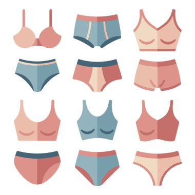 İç çamaşırı iç çamaşırı iç çamaşırı giyme seti.