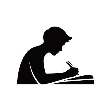 Öğrenci Okuma Yazma Öğrenimi Not Defteri Kalem Masası Konsantrasyonu Çalışması