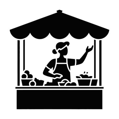 Market Tedarikçisi Kanopi Sebze Dükkanı Meyve Satıcısı Önlük Ekranı