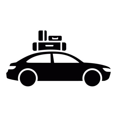 Bagajlı Seyahat Arabası Çatıya Yolculuk Tatil Konsepti