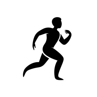 Hareketli adam, atletik siluet, spor ve spor, aktif yaşam tarzı