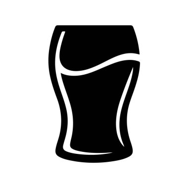 Beyaz arkaplanda beyaz çizgili siyah cam siluet