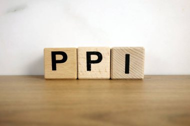Ppi ödeme koruma sigortası, ahşap bloklardan kısaltma, iş konsepti