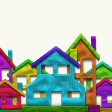 Plastik ev beyaza izole edilmiş.