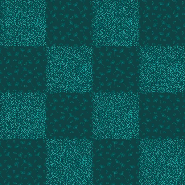   Lekeli desenli koyu yeşil çiçek deseni