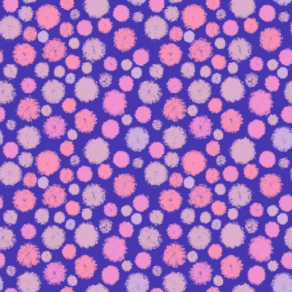   Mor arkaplan ve desenli pembe daireler ile kusursuz desen