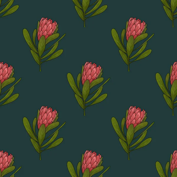   Koyu mavi arka planda proteinlerle kusursuz desen