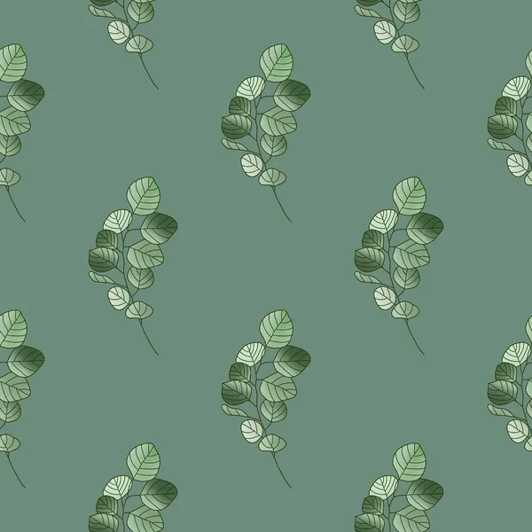 suluboya okaliptüs yaprağı dikişsiz desen