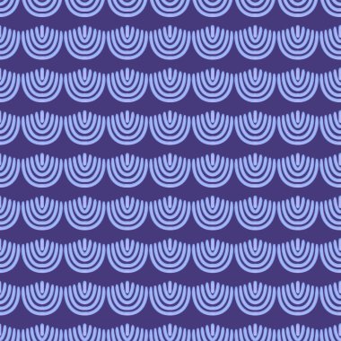   Mor ve Lavantalı Retro Kemerler Kusursuz Desen