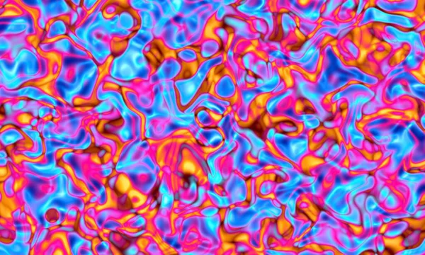 Canlı Neon Akımı, Psikedelik Soyut Renkli Işık ve Enerji Dalgaları