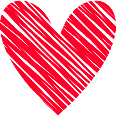 El çizimi Kırmızı Kalp çizimi, Sevgililer Günü için kalp karalama stili, Sevgililer Günü elementi