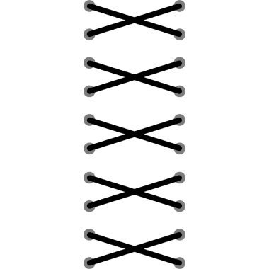 Ayakkabı Dantelli Çapraz Şablon Spor Ayakkabı Bağcığı Çizim Tasarımı, Ayakkabı Danteli