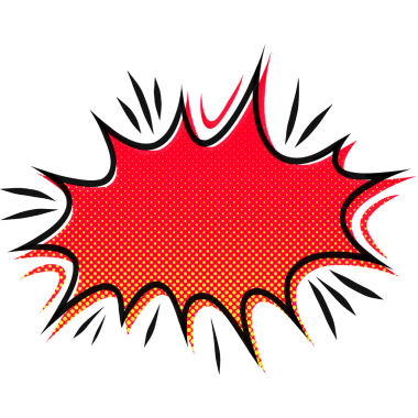 Comic Explosion Kabarcığı, Pop Art Patlaması, Yarıton Konuşma Balonu, Retro Boom Efekti