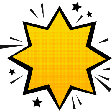 Yıldız patlaması, Comic Burst Rozet, Pop Art Bang Efekti, Satış Yıldızı Etiketi