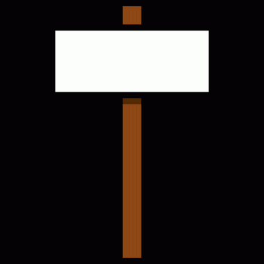 Piksel Sanat Tahta İşaret Direği Tekli, 8-bit Yön İşareti Tahtası, Retro Oyun Bulma Elemanı