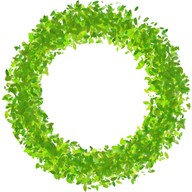 Yeşil Yaprak Çember Çember Çerçeve Doğa, Botanik Yuvarlak Sınır Baharı, Yeşillik Yüzük Dekorasyonu
