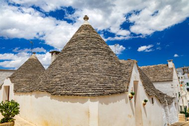 beautiful streets of the historic trulli city of Alberobello in puglia, italy.