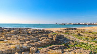 Güney Britanya 'daki Quiberon Morbihan Fransız Atlantik Okyanusu
