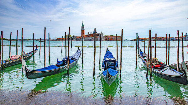 venice canals monuments and city in Italy