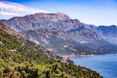 Adriyatik Akdeniz 'de Hırvatistan' da Dalmaçya kıyıları