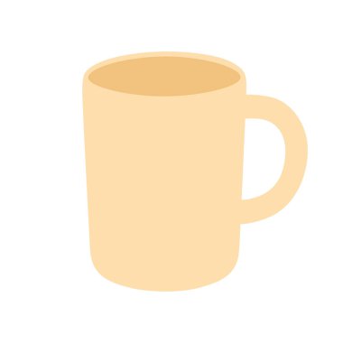 Basit yuvarlak saplı ve pürüzsüz hatları olan bej bir kupanın minimalist çizimi. Sıcak ve yumuşak stil bu grafiği mutfak dekorasyonu, menü tasarımı, kafe markalaşması, ambalaj, baskı malzemeleri, dijital projeler ve
