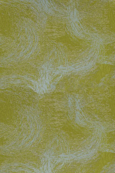 Zeytin sarısı metalik arka plan yakın plan. Kısa dokuma yığınından oluşan soyut ışık girdap deseni kalın kumaş yüzeyinde 3 boyutlu bir rahatlama yaratıyor.