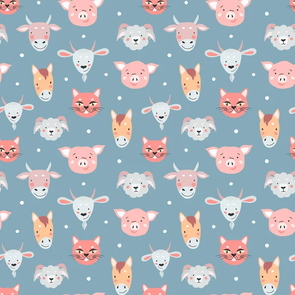 Parmak izi tasarımı için sevimli hayvanlarla kusursuz desen.