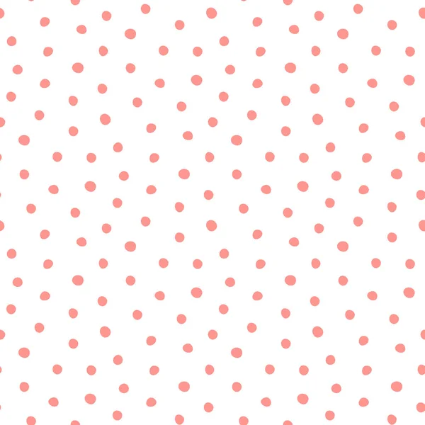 Vektor sömlös polka-dot mönster på vit bakgrund. — Stock vektor