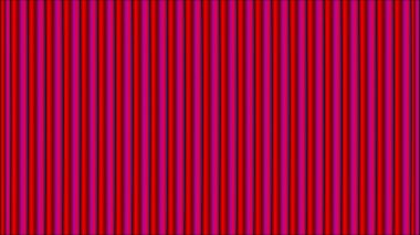 Kırmızı ve pembenin canlı dikey çizgileri dinamik bir soyut model oluşturur