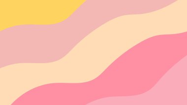 Soyut pembe sarı ve kremalı pastel dalgalar yumuşak bir arkaplanda akıyordu.