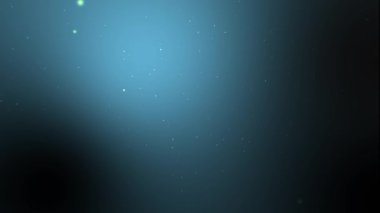 İnce yüzen parçacıklar ve yumuşak ışık efektleriyle soyut mavi eğimli arkaplan