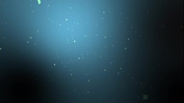 Hareket grafikleri için parlak parçacıklara ve ışık efektlerine sahip soyut mavi arkaplan