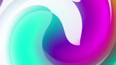 Pembe deniz mavisi ve ıhlamur yeşili renklerin pürüzsüz geçişleriyle dolu canlı soyut girdaplar.