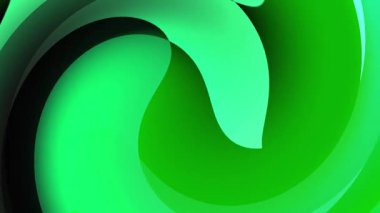 Yumuşak kıvrımlı ve hafif ışıklandırma efektleriyle soyut kıvrımlı yeşil ve gök mavisi eğimli arkaplan