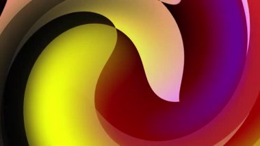 Kırmızı turuncu ve mor renklerin pürüzsüz geçişleriyle hareketli soyut girdaplar