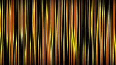 Ateşli turuncu ve parlak sarıdan oluşan soyut dikey çizgiler koyu siyah bir arkaplanda sorunsuzca akıyor.